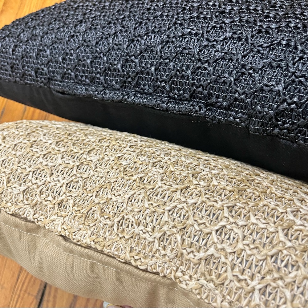 Better Homes And Gardens Textured Tan and Black Pillows